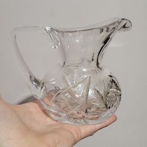 Vintage Small Crystal Pitcher